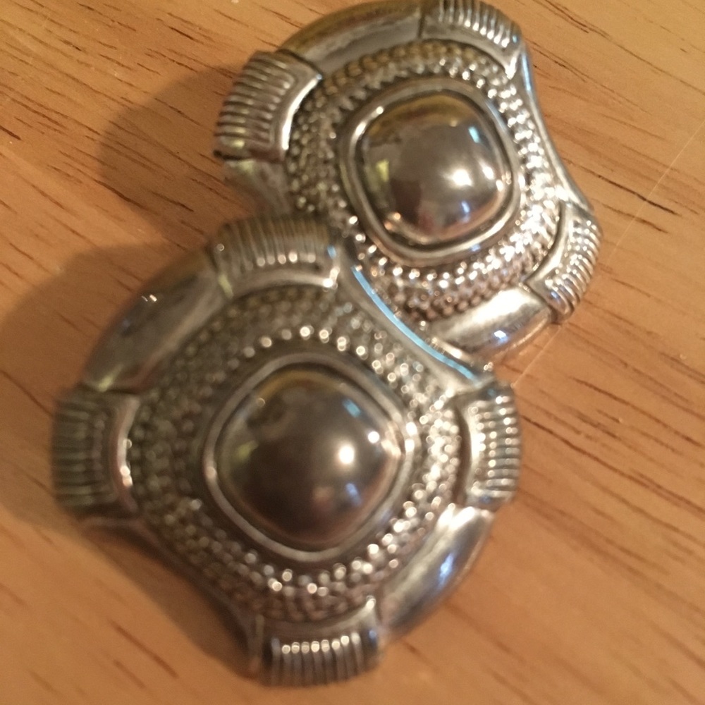 Vintage Silver Tone Clip-Ons